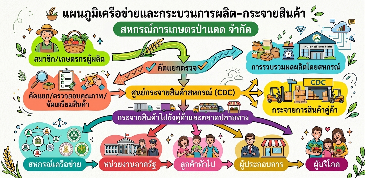 เจาะลึกกระบวนการกระจายสินค้าของสหกรณ์ฯ จากผู้ผลิตสู่มือผู้บริโภค